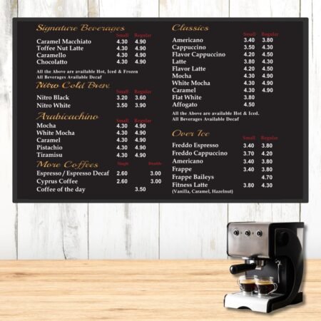 Custom Digital Menu for Coffee Shops DM-C-2