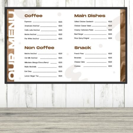 Custom Digital Menu for Coffee Shops DM-C-4